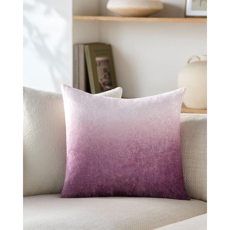 Theodosia Accent Throw Pillow Cover, 20"H x 20"W, Purple/Ivory