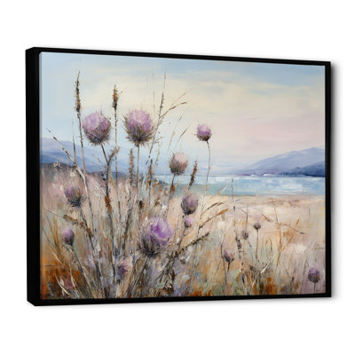 «Purple Thistle Field Farmhouse Charm I», reproduction sur toile