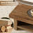 47'' Rectangle Solid Wood Coffee Table with Storage Shelf, Farmhouse 2-Tier Center Table for Living Room