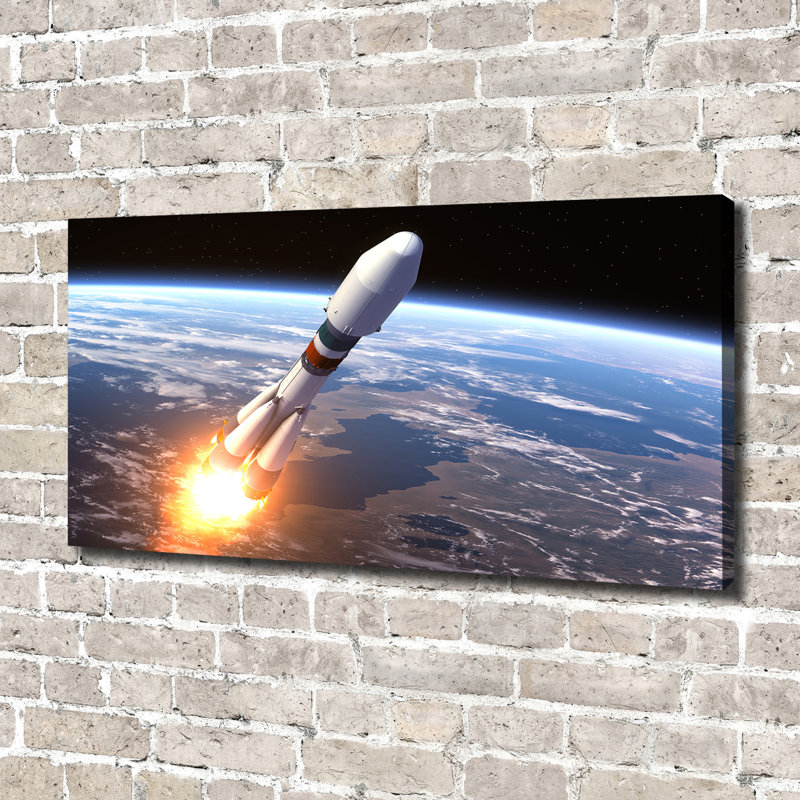 A Space Rocket - No Frame Print on Canvas