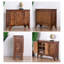 Armoire en acajou sculpté de style sud-est asiatique