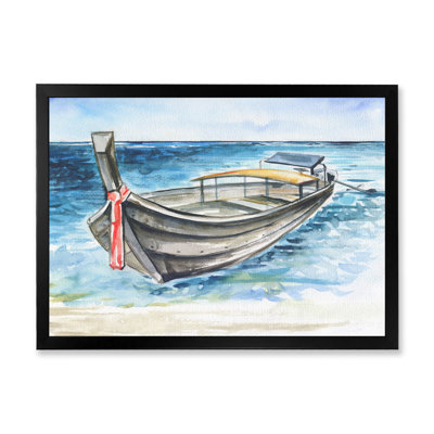 Sloop on Tropical Beach - Peinture sur toile