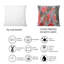 Rouge et gris, art abstrait fluide de luxe - coussin décoratif imprimé moderne-1309065227