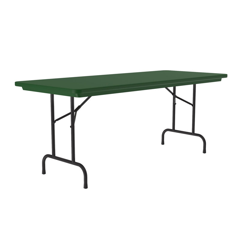 Table pliante rectangulaire en plastique, H 29 po x L 48 po x l 24 po, Vert