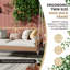 Cadre de lit suspendu en bois d'acacia de taille simple avec balançoire de 16,4 pi pour le jardin, la cour arrière, naturel Topmat-1570113266