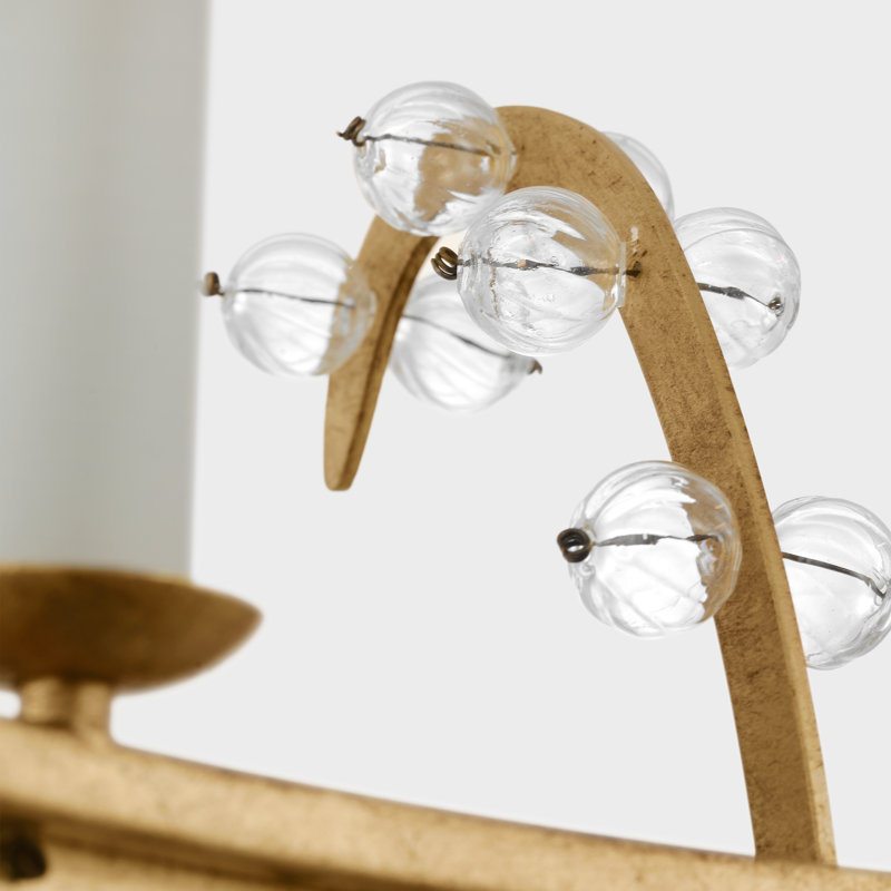 Alonzo 8 - Light Chandelier, Gild/Clear Glass