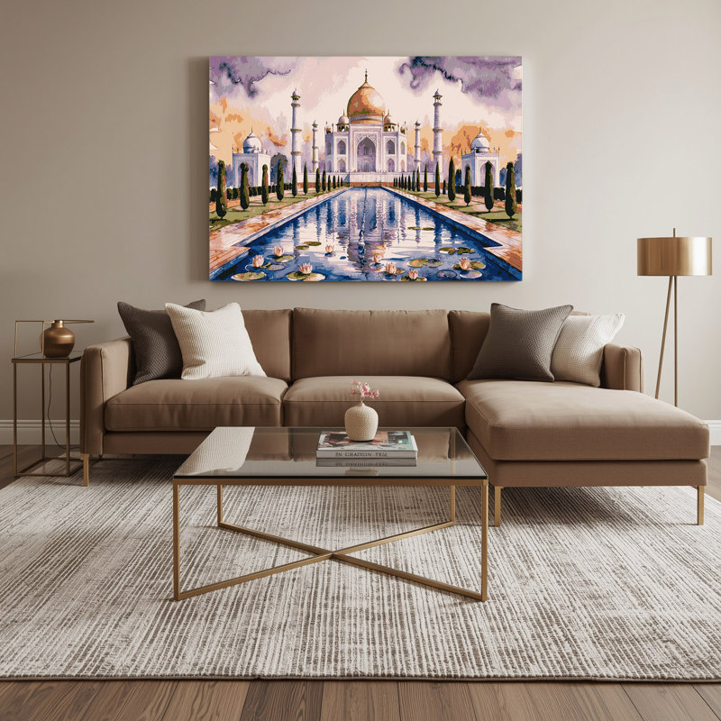 Art urbain sur toile, villes Agra, Inde, H 24 po x l 36 po