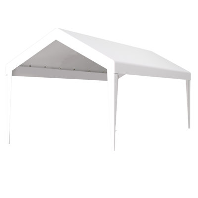 10X20ft Carport Canopy Replacement Tarp - Waterproof & . Fine Polypropylene. 72 Elastic Fasteners. Reinforced Border. Easy Installation Space Storage. White. For Outdoor Vehicle Parking Cover Fabric.