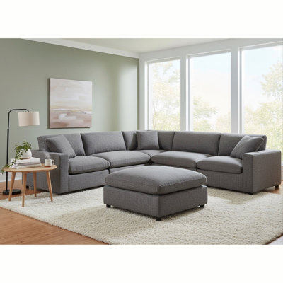 Cassandra Modular 6-Piece Sectional - Charcoal
