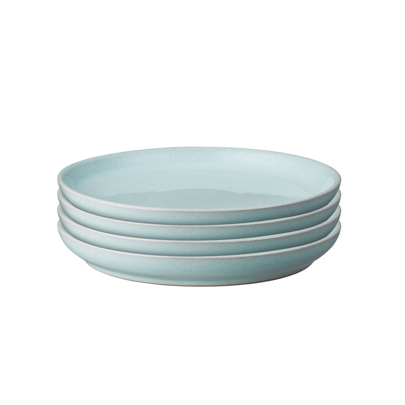 Denby Elements Medium Coupe Plates, Light Green