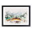 Boat in Lago di Braies Italy - Picture Frame Graphic Art Print-56870926-56870929