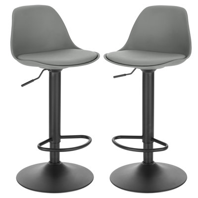 Rikard Swivel Upholstered Adjustable Height Counter Stool