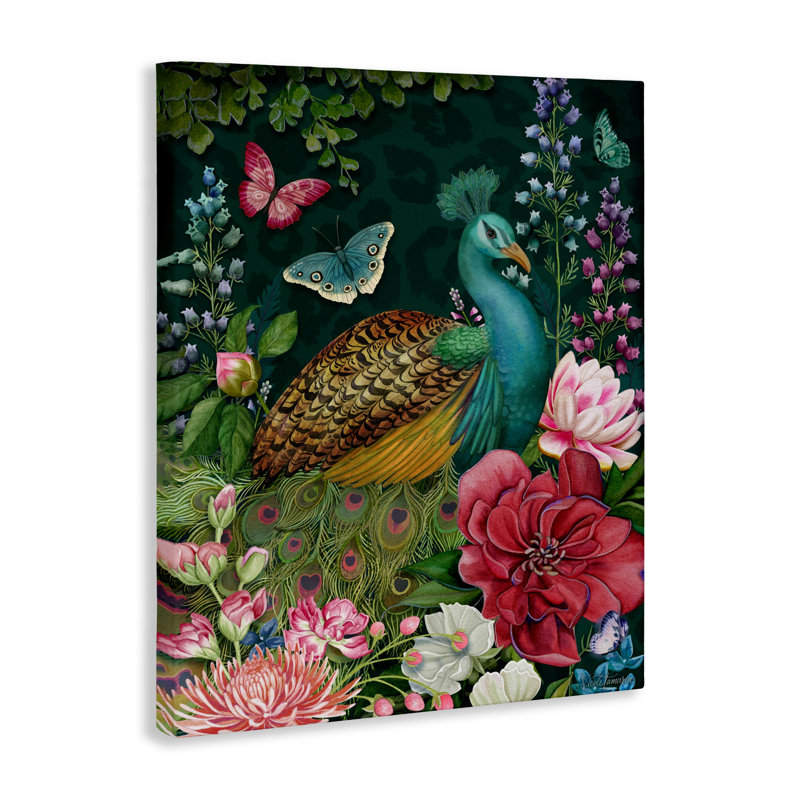 «Wild Garden Peacock», conception par Nicole Tamarin, H 30 po x l 24 po