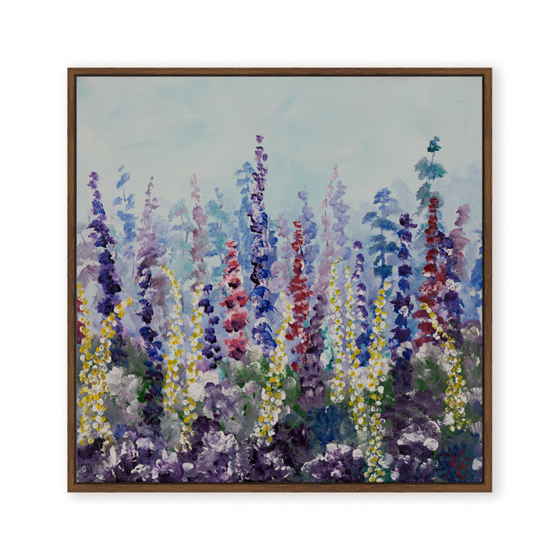 Nature Inspired "Meadow Glow" Canvas Wall Art By , 12" H x 12" W, Framed Canvas, Gold