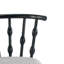 Tabouret de bar d'intérieur en bois Doria, finition noire avec revêtement gris, ensemble de 4