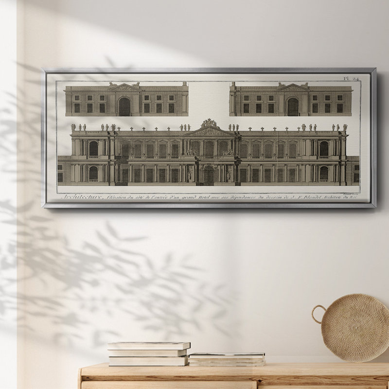 Buildings & Facades I- Framed Canvas, 12" H x 30" W