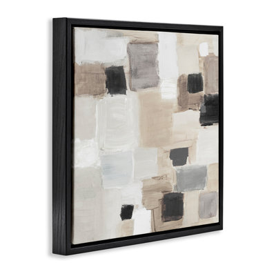 «Neutral Square Patchwork Canvas Wall Art» par Lanie Loreth