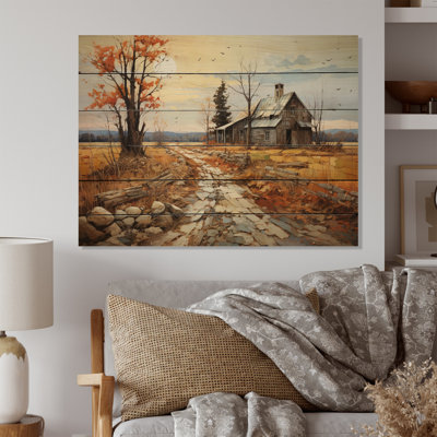 " Countryside Rustic Barn Patchwork I "