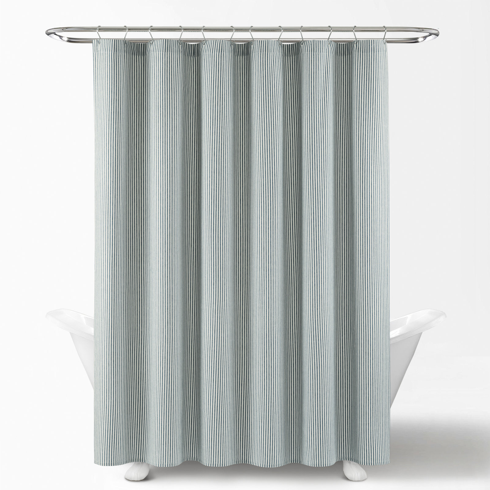 Bruno Striped Shower Curtain, Blue