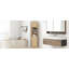 Meuble de coin haut pour salle de bain, 37 x 24 x 170 cm, MDF monobloc, naturel-110773289