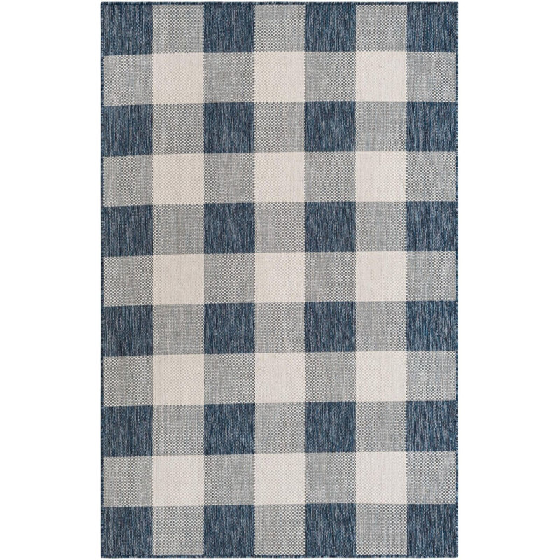 Tapis intérieur / extérieur bleu Borland, Rectangle 5 pi 3 po x 8 pi
