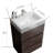 Bathroom Vanity 24" Walnut - Modern, Freestanding, Substantial Inner Storage, White Sink Basin, Drawer Slides, Pre-Assembled Furniture Modern Plentiful Large Storage Bathroom, Basin Sink, Silent-734375106-734375107-734375110
