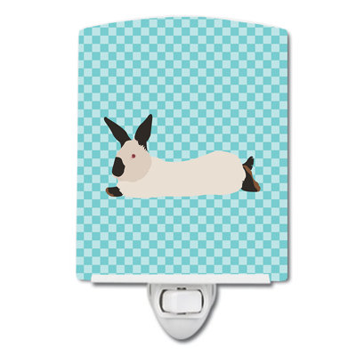 California Rabbit Check Ceramic Night Light