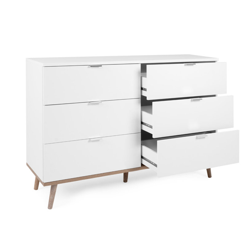 Fidel 120cm W 6 - Drawer Chest of Drawers