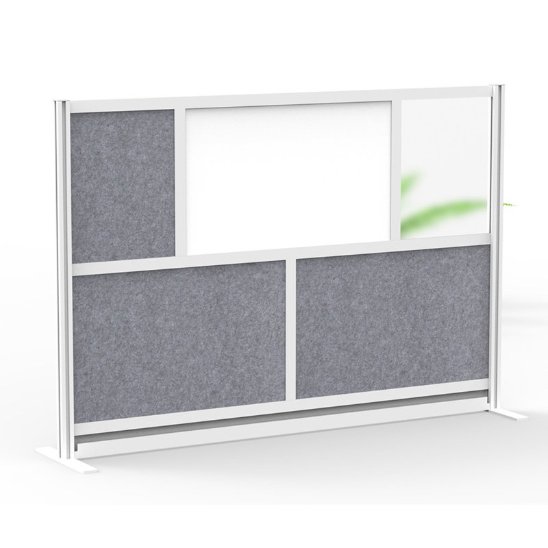 Mur modulaire avec cadre Harmony, Blanc / argenté / gris, H 48 po x L 70 po