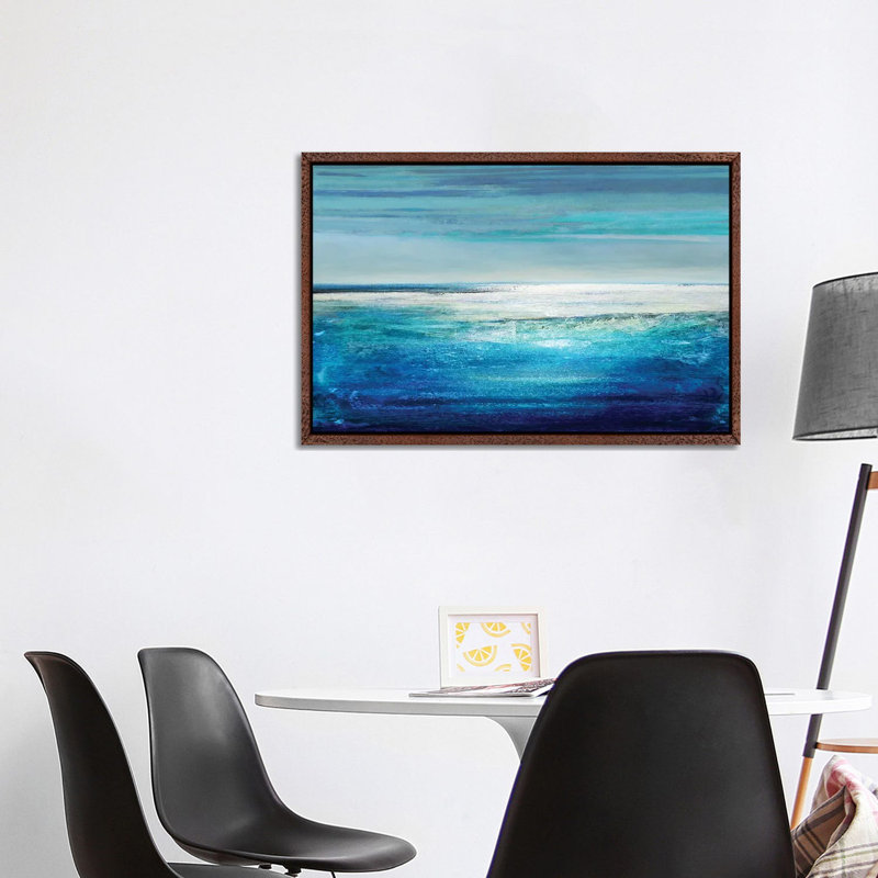 'Reflection On The Horizon Ii' by Jo Grundy - Wrapped Canvas Painting Print, Classic Wood Floater Framed
