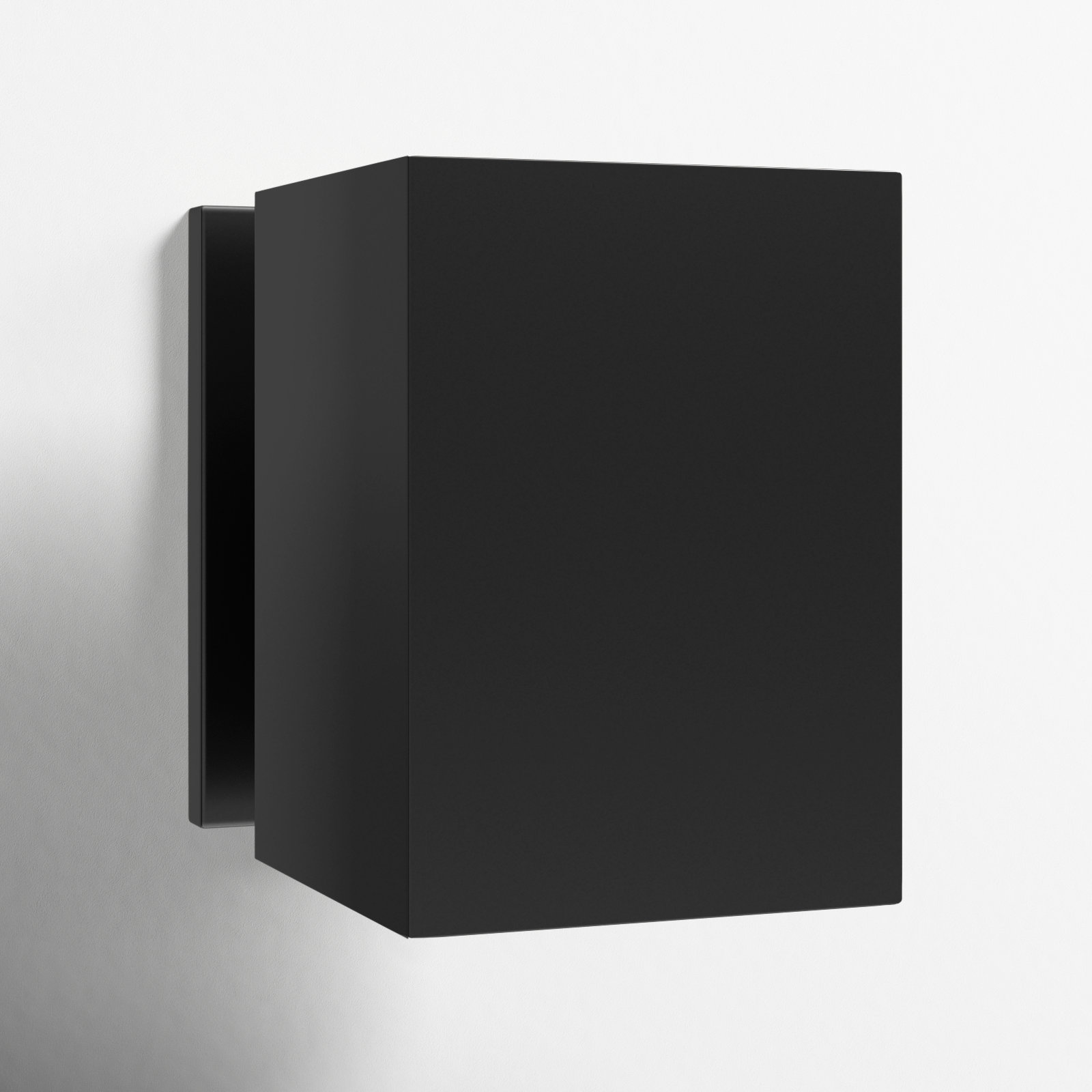 Dyer Single Light Outdoor Wall Light, Black, 7" H x 5" W x 5" D, No