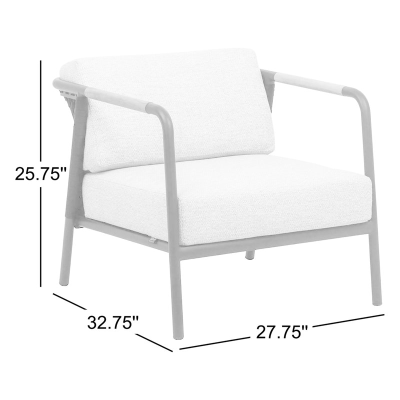 Chaise de patio avec coussins Carly