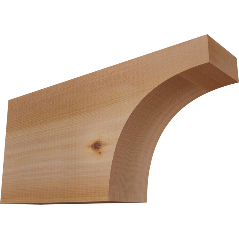 Queue de chevron lisse Huntington, Cèdre rouge, 8"H x 3 1/2"W x 16"L