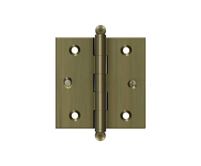 Deltana CH2525U26 2-1/2" x 2-1/2" Hinge, w/ Ball Tips in Polished Chrome Pair, Polished Chrome