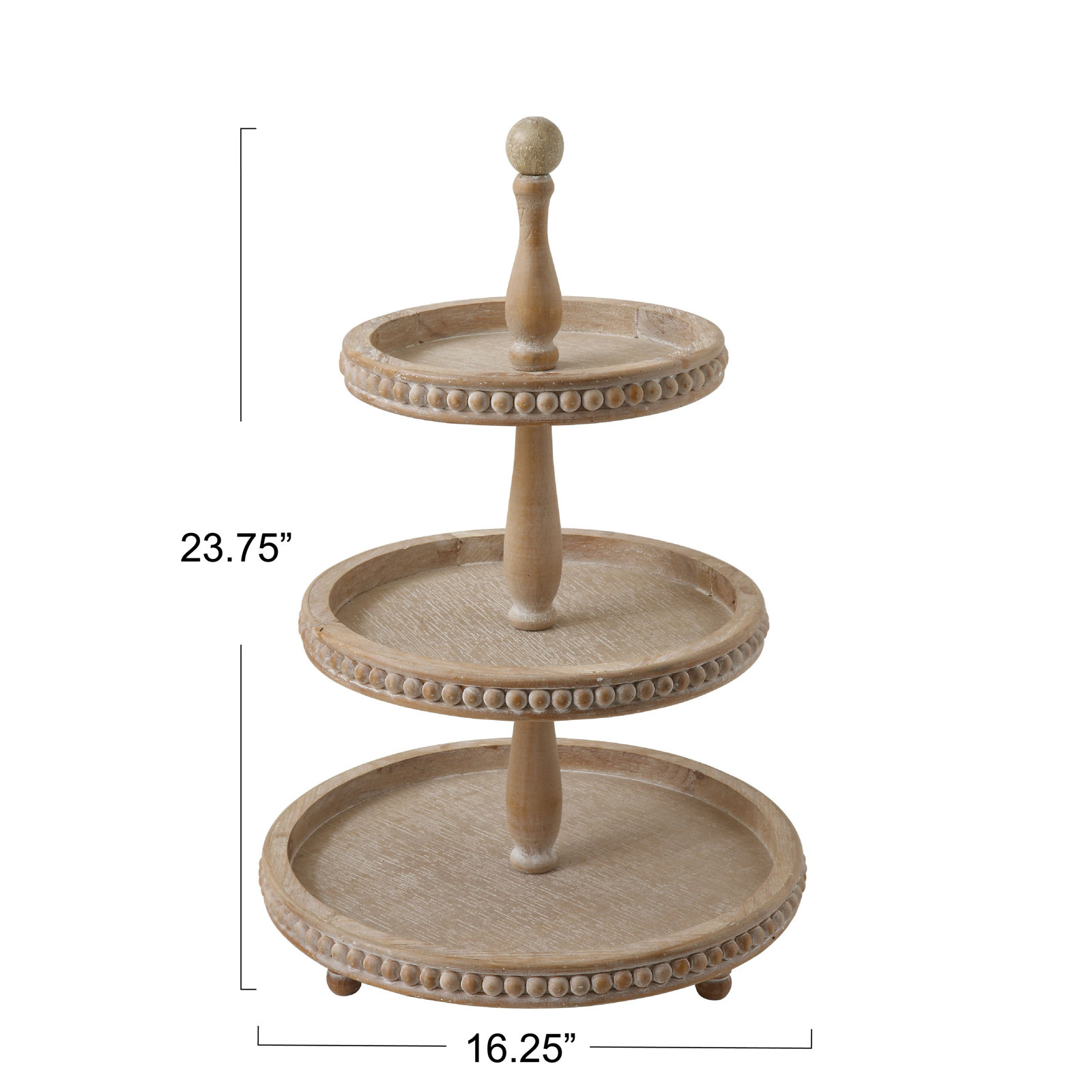 Alberts 3-Tier Decorative Tray, Brown