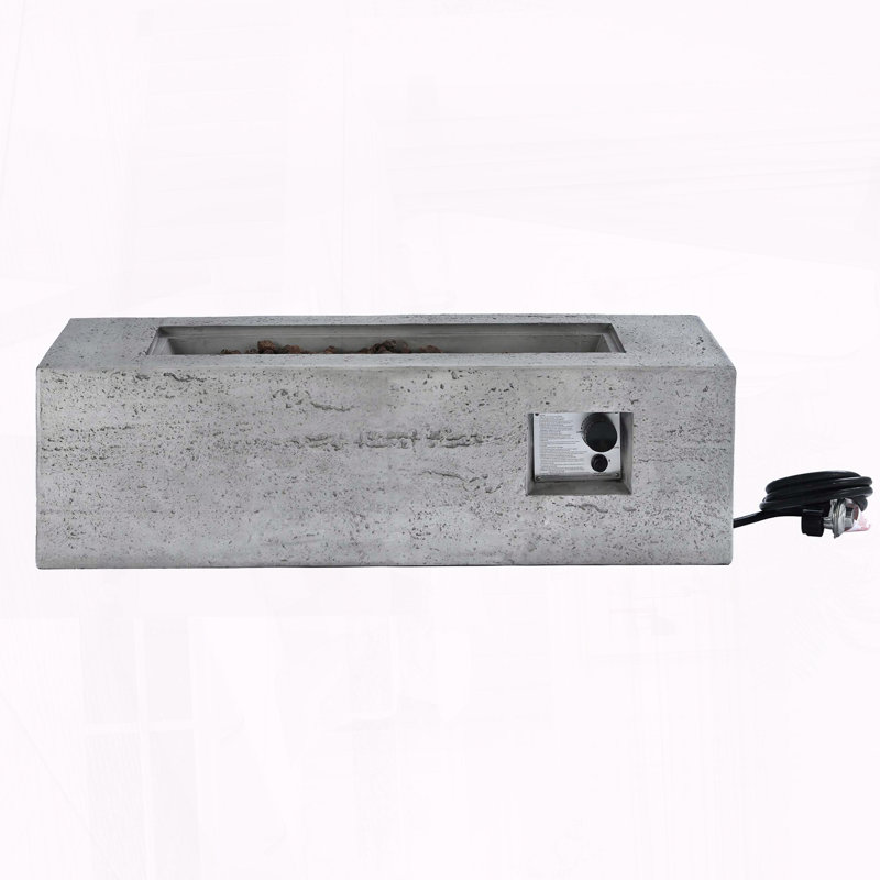 41.9" Rectangular MGO Outdoor Propane Fire Pit with 40000 BTU