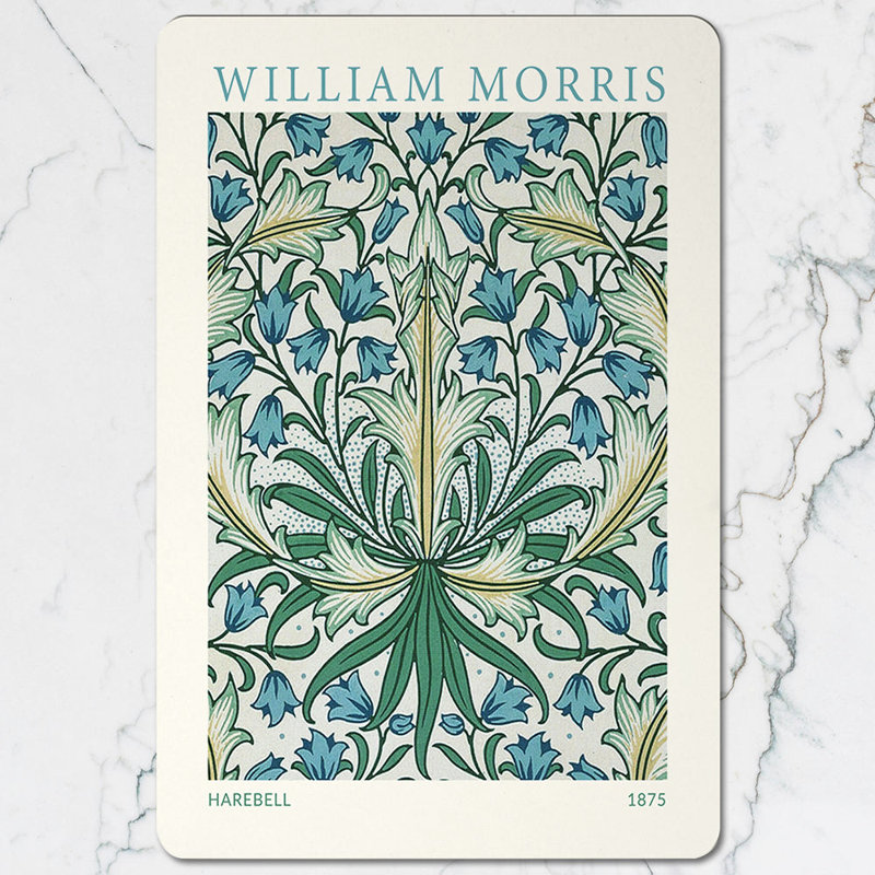 William Morris Placemat And Coaster Set Wooden Bottom Botanical Textile Collection Limited Edition