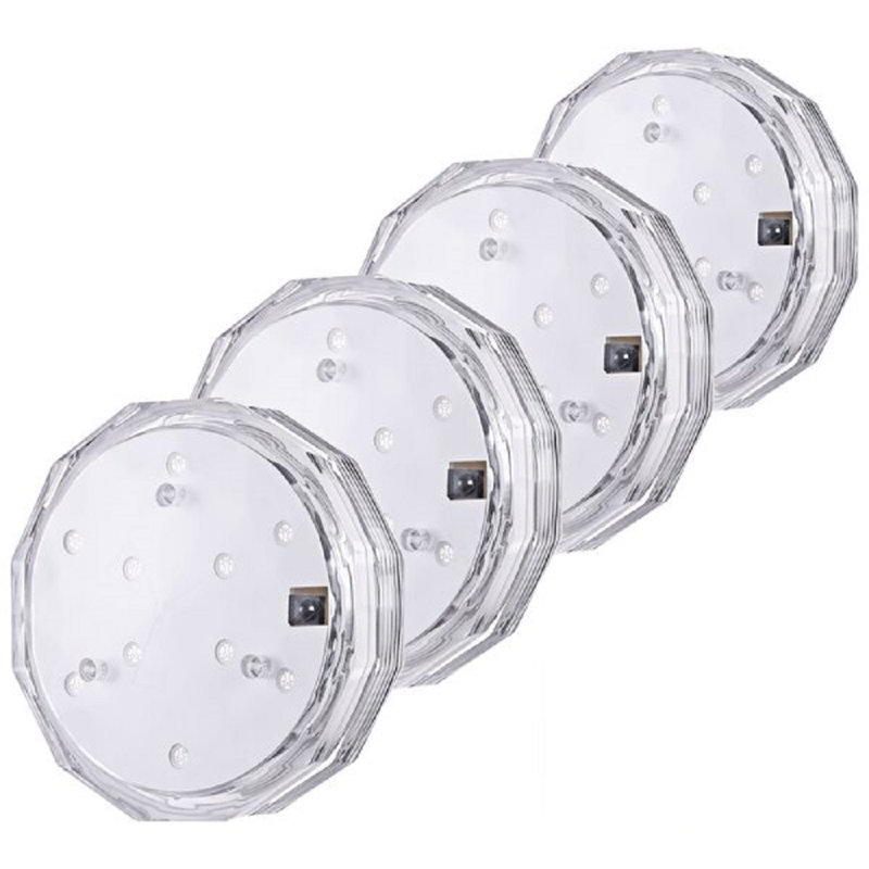 Battery LED Underwater Projection & Strobe Light Multi-Colour Decorative for Pond Pool, White, 0.93" H x 5.12" W x 5.12" D