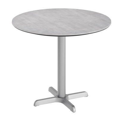 Commercial All-Weather Seamless Surface Tabletop with Crisscross Base