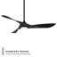 Ventilateur de plafond 54 "à DEL à 3 pales avec télécommande et ensemble d'éclairage inclus-84866768