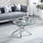 Landgraf Glass Top Round Coffee Table,Cocktail Table,Glass End Table-944003058-1042096009