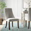 Chaise d'appoint rembourrée en velours de couleur grise Gosellini