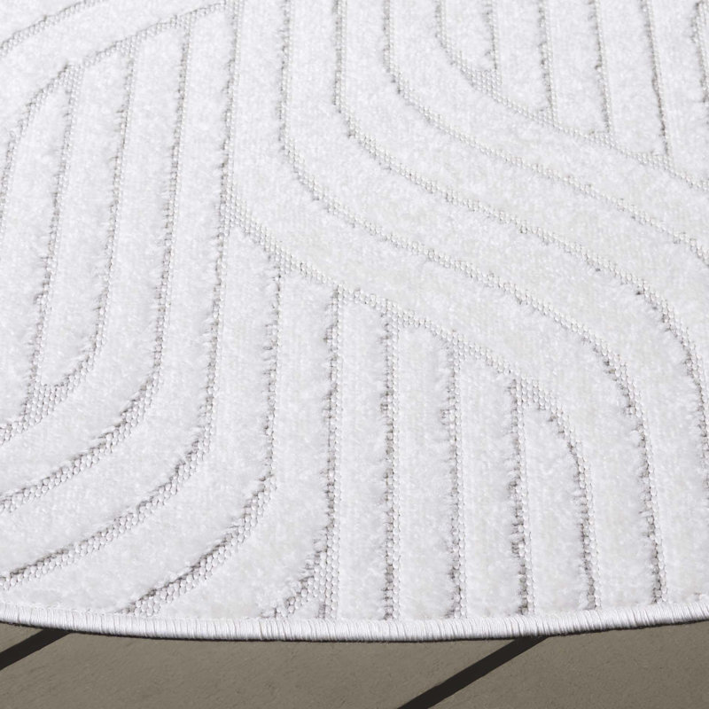Burzell Performance Abstract Rug, Square 6'7"