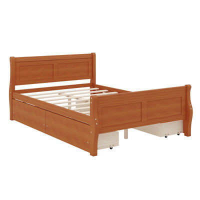 Siemona Wood Platform Bed with 4 Drawers and Streamlined Headboard & Footboard -  Alcott HillÂ®, 065CF58E97154F30A4EB7D5439343A1E