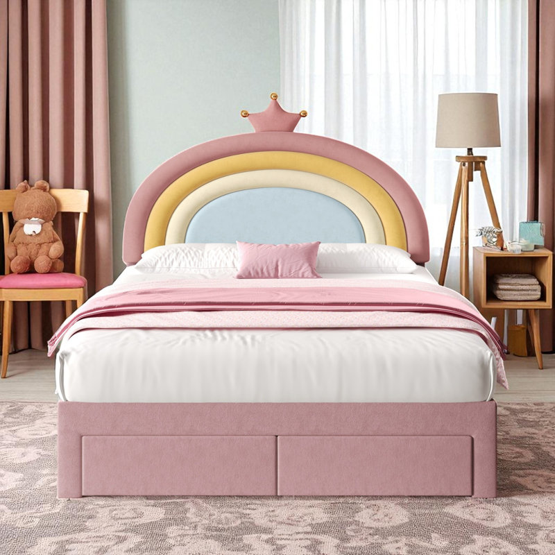 Upholstered Storage Bed, Double (4'6)