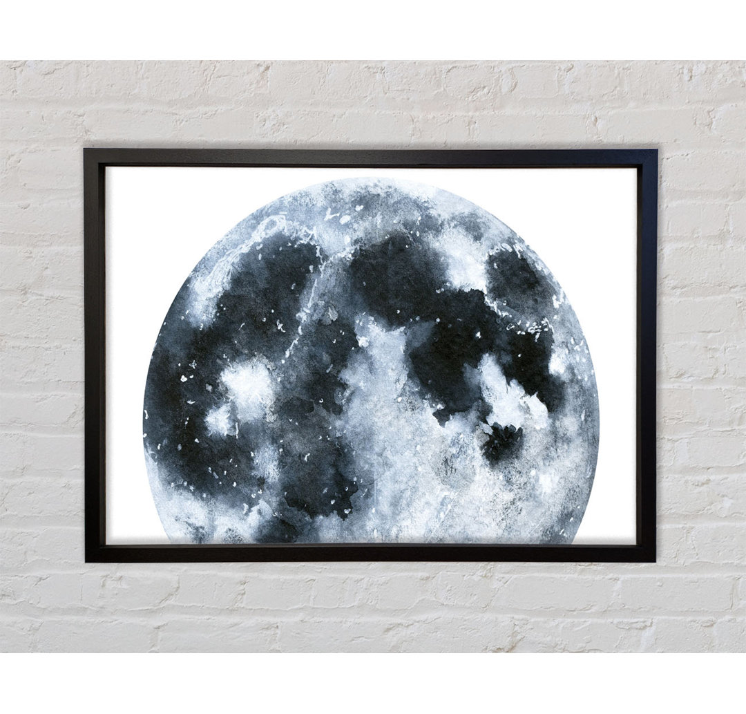 Der Mond schaut - Einzelner Bilderrahmen Kunstdrucke auf Leinwand