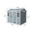 Resin Outdoor Storage Shed Waterproof Shed With Floor, Two Windows And Lockable Door Gray-114977534