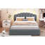 Lit plateforme tapissier Teddy