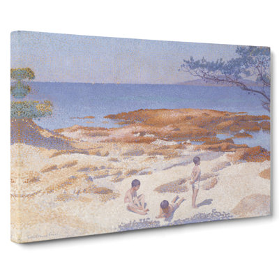 Beach at Cabasson by Henri-Edmond Cross - Wrapped Canvas Painting