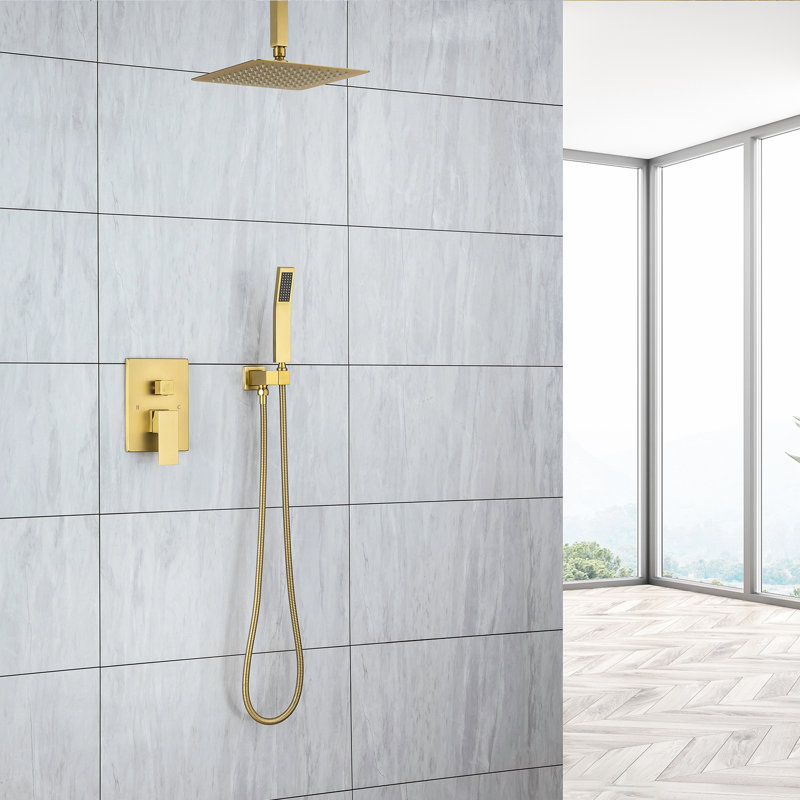 All-In-One Kit with Rough in-Valve, Brushed Gold